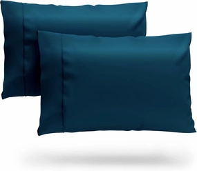 Cosy House Collection 100% Rayon Derived from Bamboo Pillowcase Set - Cooling, Breathable, Silky Soft 2-Piece Envelope Closure Pillow Cover Set (Standard/Queen, Royal Blue)