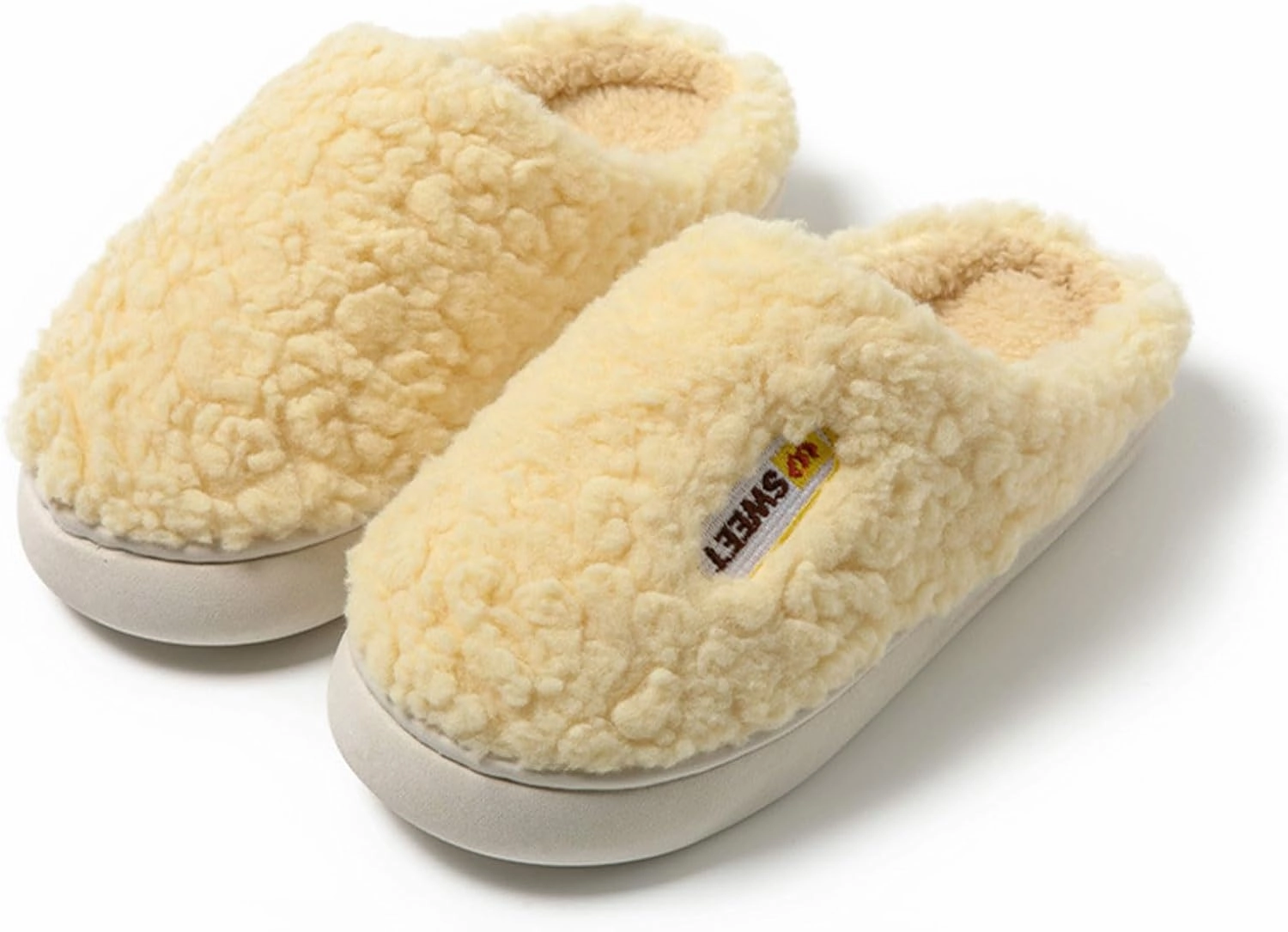 Couples Autumn and Winter Indoor Home Plush Warm Couple Comfortable Soft Soled Plush Cotton Shoes Anti Slip Thick Soled Slippers for Girls and Women Made of Plush