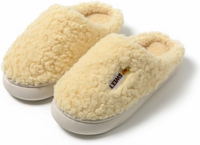 Couples Autumn and Winter Indoor Home Plush Warm Couple Comfortable Soft Soled Plush Cotton Shoes Anti Slip Thick Soled Slippers for Girls and Women Made of Plush