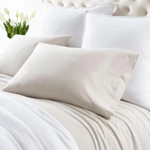 Cozy Cotton Natural Sheet Set, Queen Size, Neutral Solid Pattern
