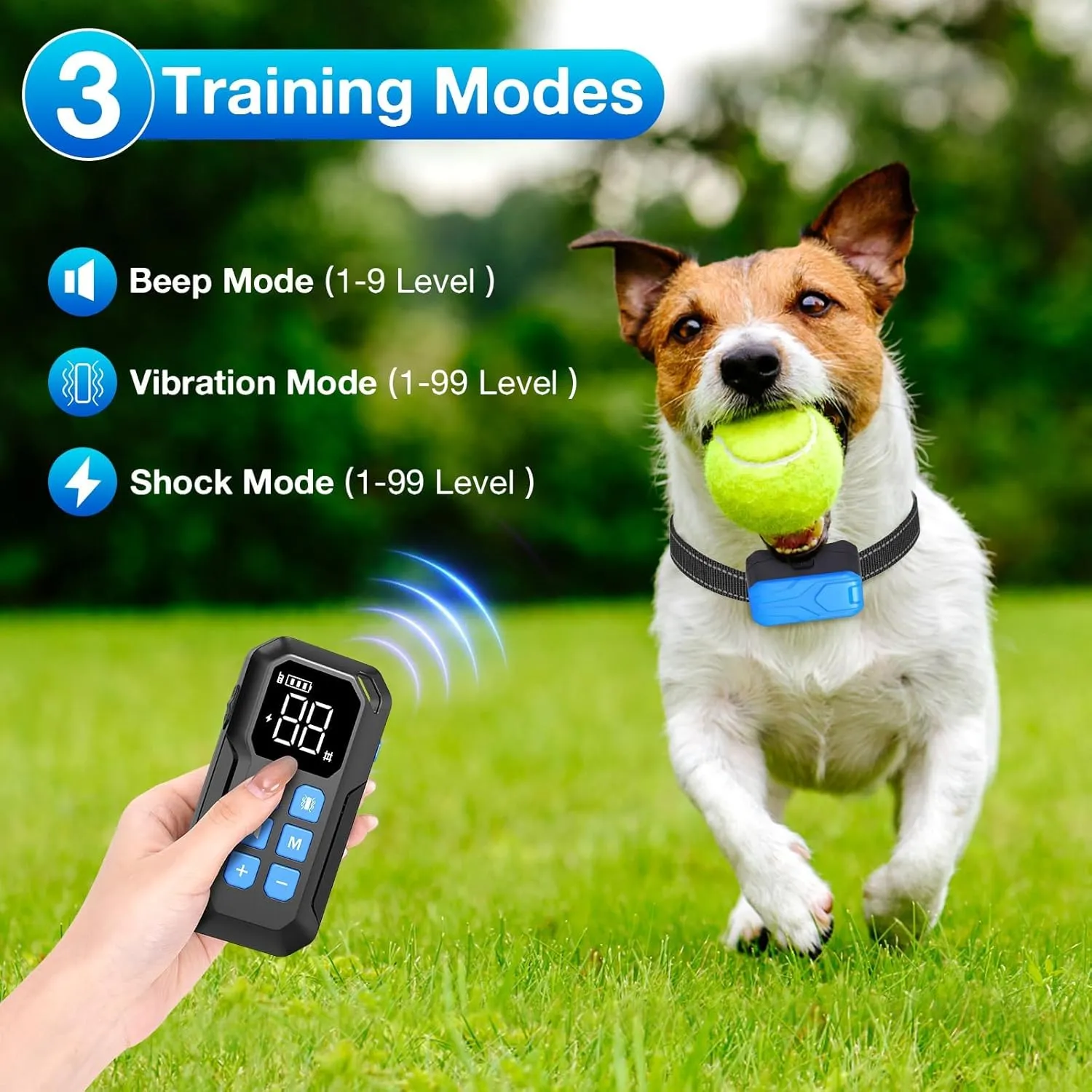 CPPSLEE Wireless Fence for Dogs, Electric Dog Fence, Wireless Dog Fence, Electric Fence for Dogs, 2 in 1 Wireless Dog Fence System and with Waterproof Dog Training Collar