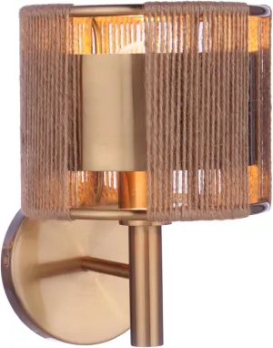 Craftmade 59061-SB Kensey Wall Sconce, 1-Light 60 Watts, Satin Brass, Bulb(s) Not Included