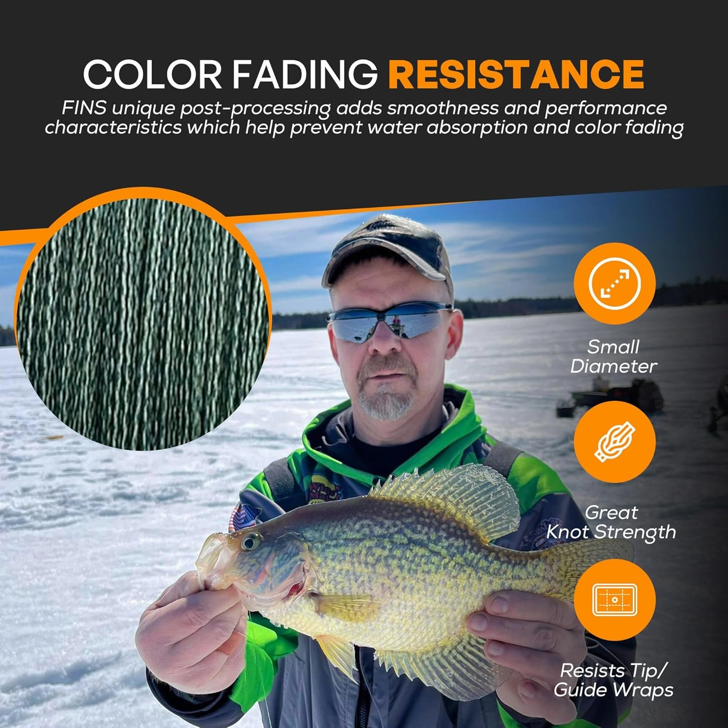 Crappie Braid - Ultra-Strong, Thin Diameter Braided Fishing Line Reels for Crappie, Perch & Sunfish