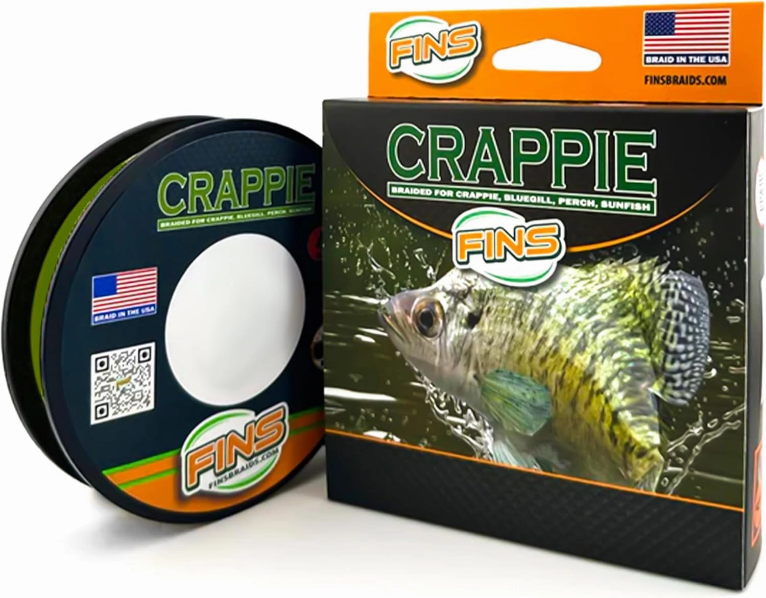 Crappie Braid - Ultra-Strong, Thin Diameter Braided Fishing Line Reels for Crappie, Perch & Sunfish