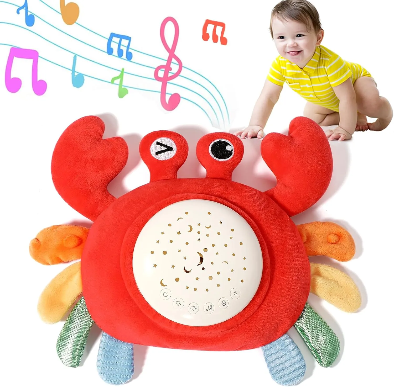 Crawling Crab Baby Toys 6-12 Months - Projection Musical Toys for Babies 0-6 6-12 Months Infant Tummy Time Toys to Sleep Aid Soothers Baby Toys 3 4 5 6 7 8 9 10 11 12 Months Girls Boys Birthday Gifts