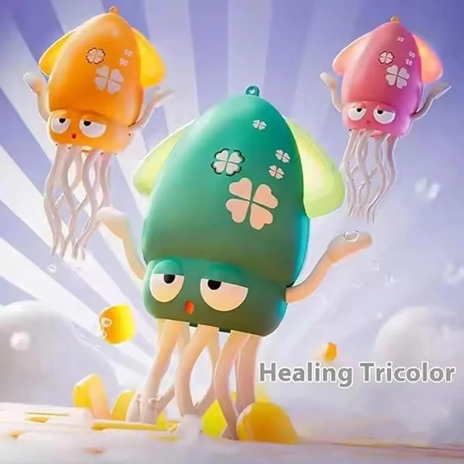 Crawling Octopus Toy, Smart Tentacle Explorer, Electronic Tummy Time Electric Octopus Toy, Magic Magical Dancing Squid Toys, Wiggly Wonder Octopus, Auto-Avoid Music Dancing (Green-Set)