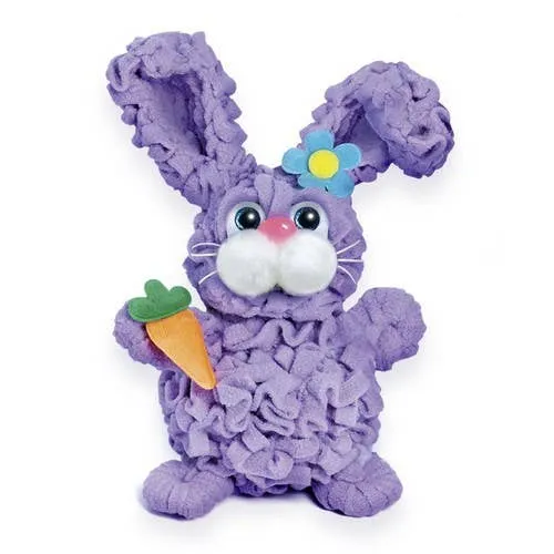Creativity for Kids Finger Looping Bunny Craft Kit - Learn to Finger Knit for Kids - Make your own Plush Bunny Toy