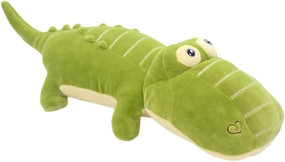 Crocodile Plush Toy Stuffed Animal 26 Inch Green Large Giant Alligator Animal Stuffed Plushies Super Soft Cute Cuddly Pillow Cushion Stuff Dolls Xmas Gift for Children Kids Boys Girls, 26Inches