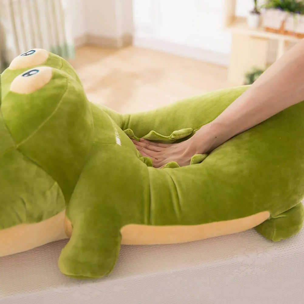 Crocodile Plush Toy Stuffed Animal 26 Inch Green Large Giant Alligator Animal Stuffed Plushies Super Soft Cute Cuddly Pillow Cushion Stuff Dolls Xmas Gift for Children Kids Boys Girls, 26Inches