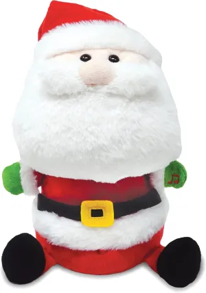 Cuddle Barn Caroling Cuties Animated Singing Holiday Christmas Santa Claus Stuffed Animal Plush Toy Sings Here Comes Santa Claus, 10 inches