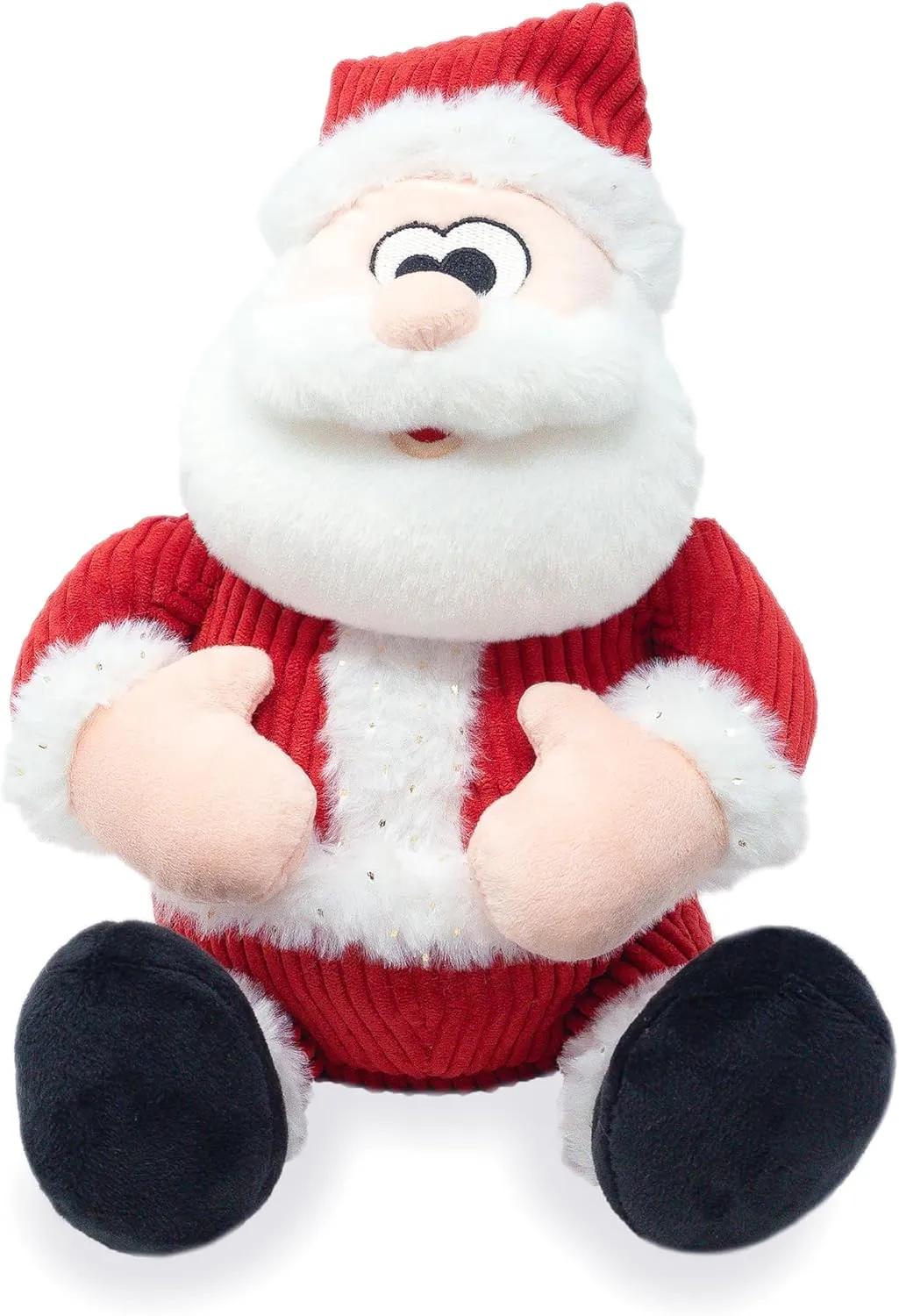 Cuddle Barn LOL Santa! - Animated Musical Ticklish Santa Claus Stuffed Plush Toy with Touch Sensor Tummy Sings Jingle Bells and Does a Jolly Laugh, 11"