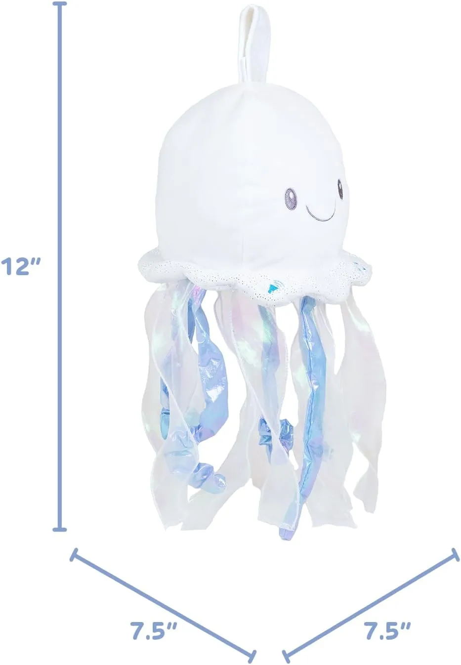 Cuddle Barn - LullaBabies Glimmer The Jellyfish Animated Musical Stuffed Animal Fish Plush Toy for Babies with Night Light Glow, Volume Control, 12 inches