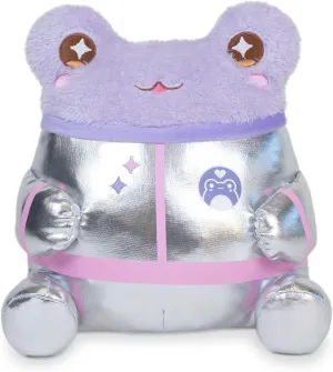 Cuddle Barn PlushGoals - Astronaut Wawa Purple Kawaii Cute Soft Frog Plush Toy, 9 inches