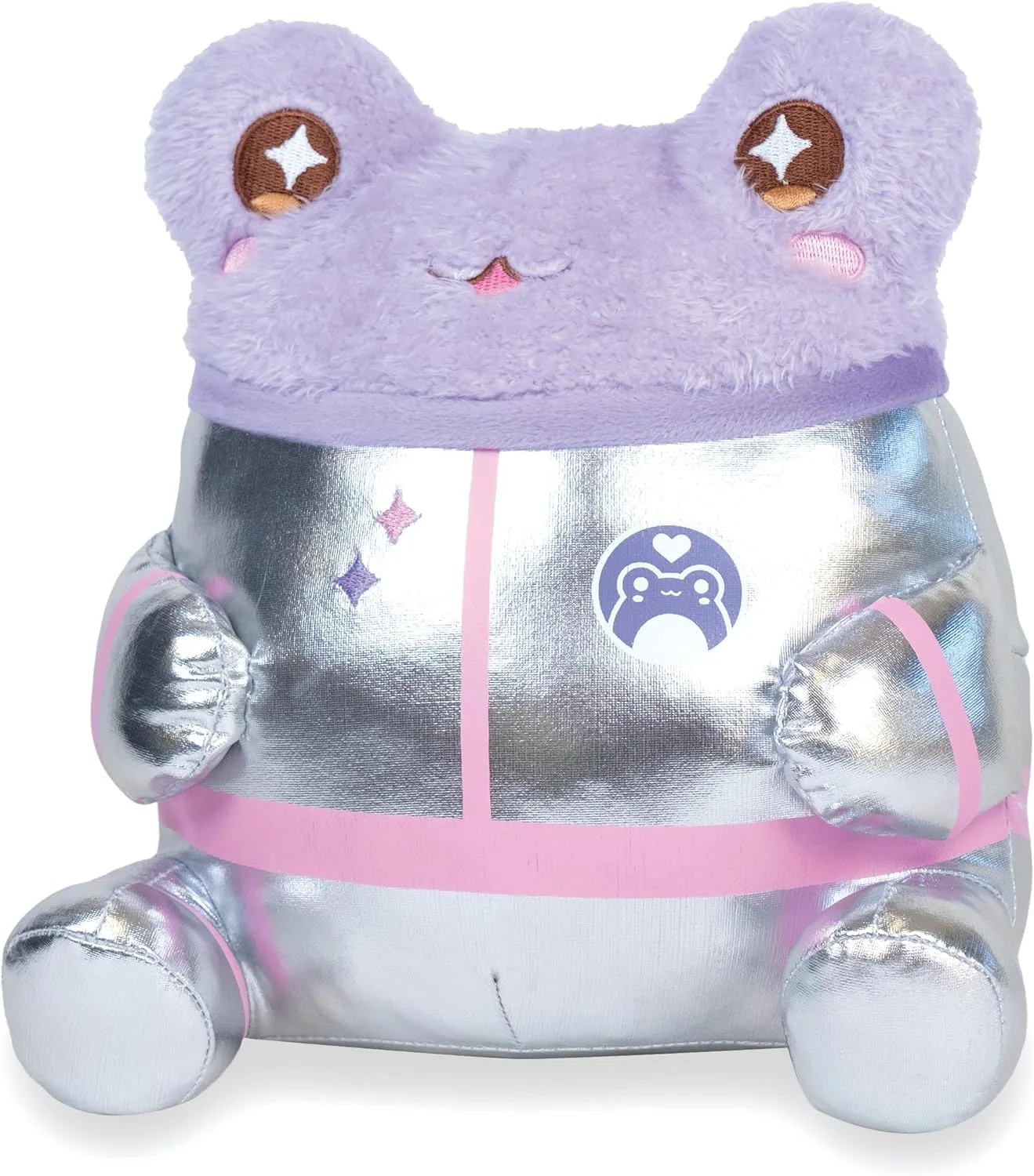 Cuddle Barn PlushGoals - Astronaut Wawa Purple Kawaii Cute Soft Frog Plush Toy, 9 inches