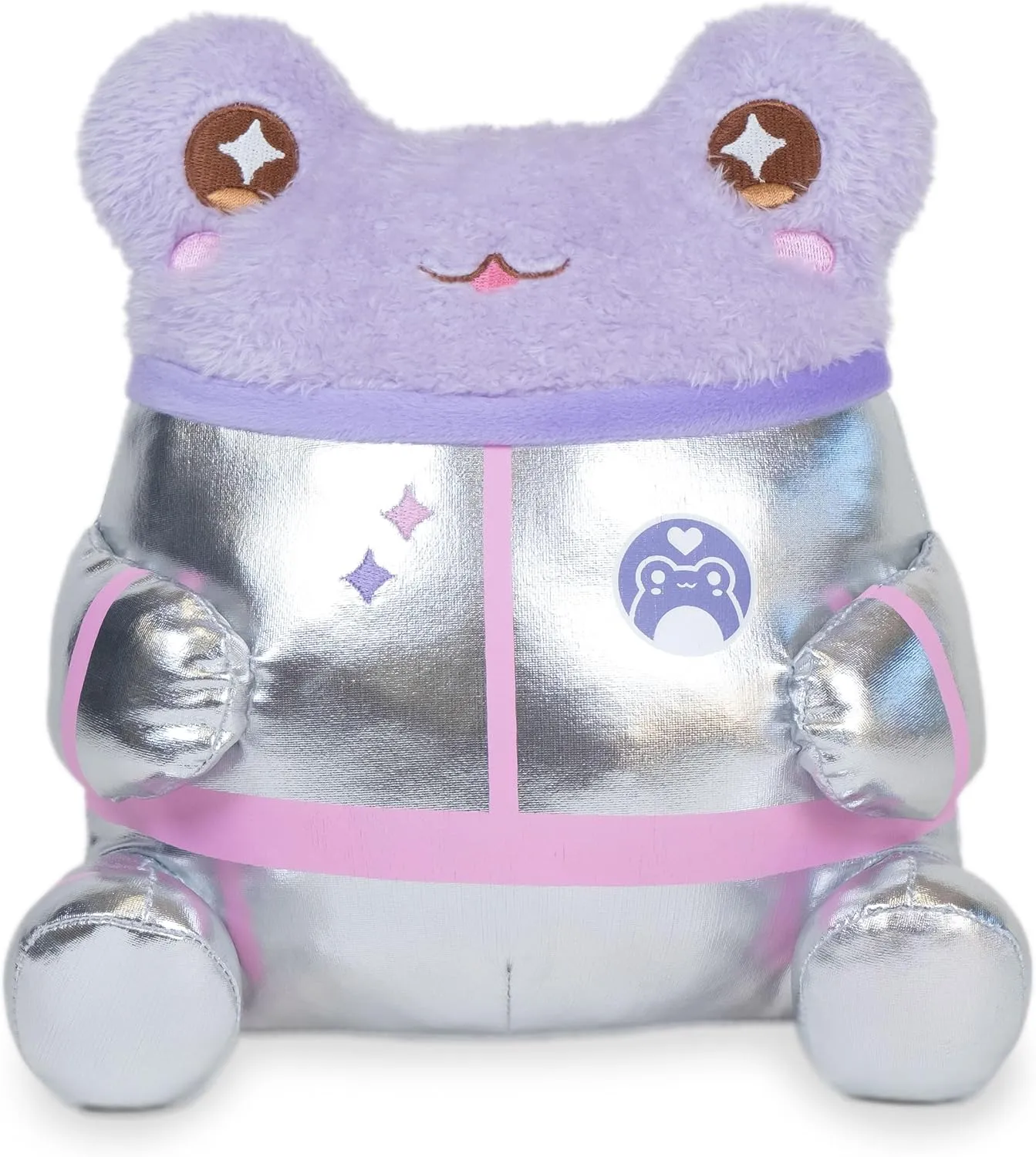 Cuddle Barn PlushGoals - Astronaut Wawa Purple Kawaii Cute Soft Frog Plush Toy, 9 inches