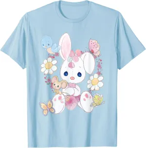Cute Bunny Rabbit with Flowers T-Shirt