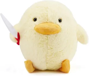 Cute Duck Plush with Knife Duckling Stuffed Animal Plush Toy Duckie Throw Pillow Plushies Doll Toys Gift for Boys Girls Adults (Yellow, 11.8 inch)