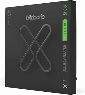 D'Addario XT Coated Bass Strings - Electric Bass Guitar Strings - 4-String, Lt. Top/Med. Bottom, 45-105