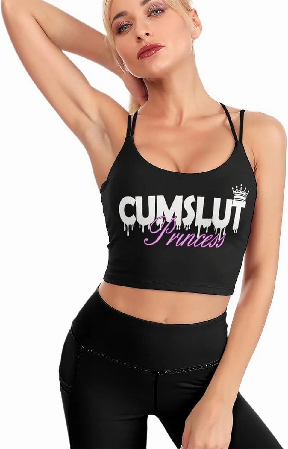 Daddys Lil Fuck Toy Sports Bras for Women Yoga Fitness, Padded Comfortable Sleeping Bra Funny Gifts for Wife Girlfriend