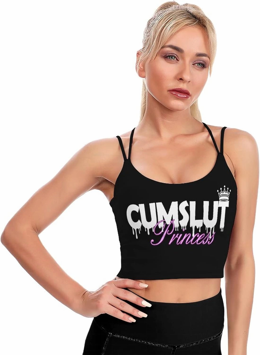 Daddys Lil Fuck Toy Sports Bras for Women Yoga Fitness, Padded Comfortable Sleeping Bra Funny Gifts for Wife Girlfriend