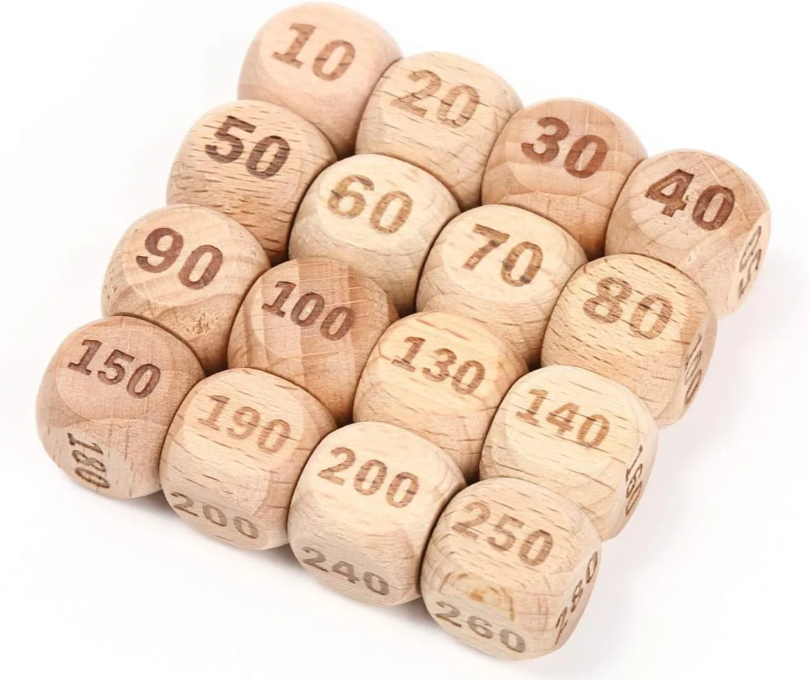 Damage Dices (Damage Counter Dices) for Trading Card Game TCG (Natural)