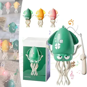Dancing Octopus Toy, Smart Tentacle Explorer, 2025 New Electric Auto Avoid Crawling Octopus with Led,Electric Automatic Obstacle Avoidance Octopus (Green (Fishing Rod))