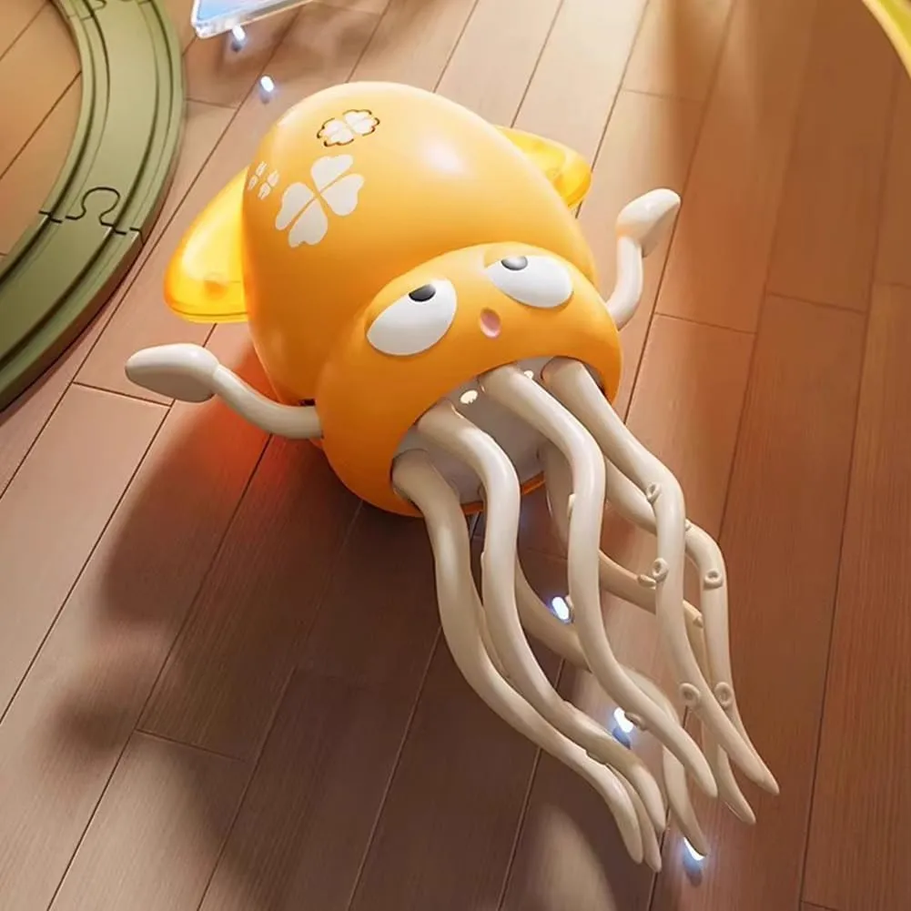 Dancing Octopus Toy, Smart Tentacle Explorer, 2025 New Electric Auto Avoid Crawling Octopus with Led,Electric Automatic Obstacle Avoidance Octopus (Pink)