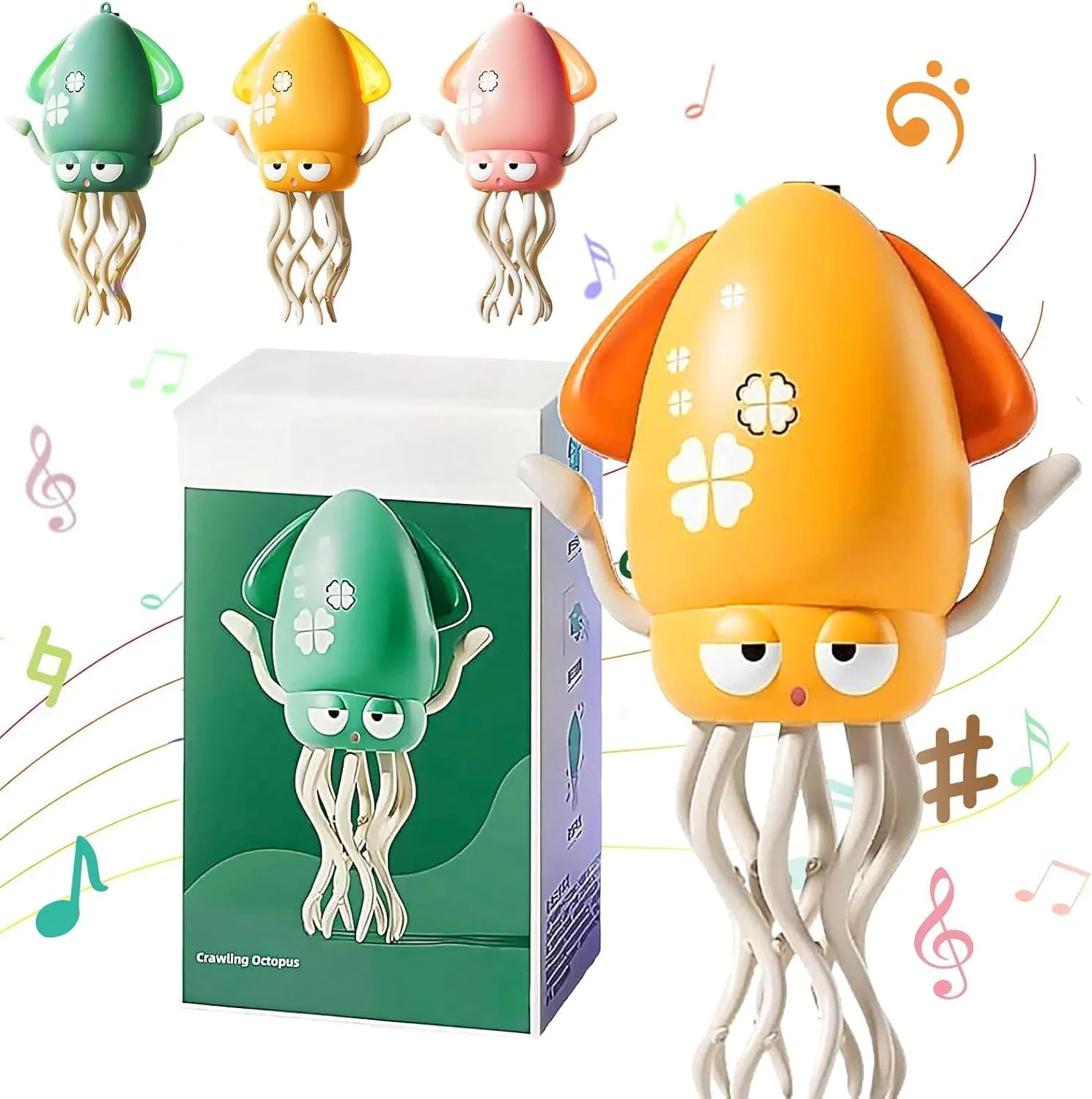 Dancing Octopus Toy, Smart Tentacle Explorer, 2025 New Electric Auto Avoid Crawling Octopus with Led,Electric Automatic Obstacle Avoidance Octopus (Pink)