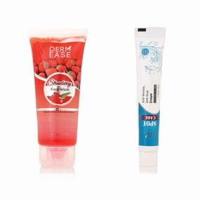 Dark Spot Reduction Face Cream and Face Wash Combo Set, Skin Brightening Treatment, 120ml