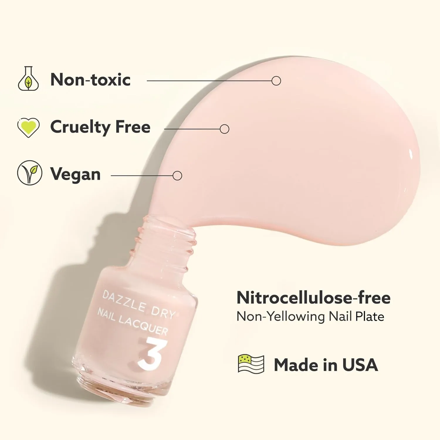 Dazzle Dry Mini Kit 4 Step System - Forbidden Passion, a sexy near-black raisin purple. Full coverage cream. (5 Piece Kit / 5 Manicures)
