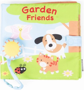 DEMDACO Friends in The Garden Mossy Green 8 x 8 Plush Children's Soft Book Toy