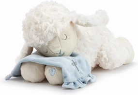 DEMDACO Goodnight Prayer Lamb Soft Blue 6 Inch Musical Childrens Plush Stuffed Animal