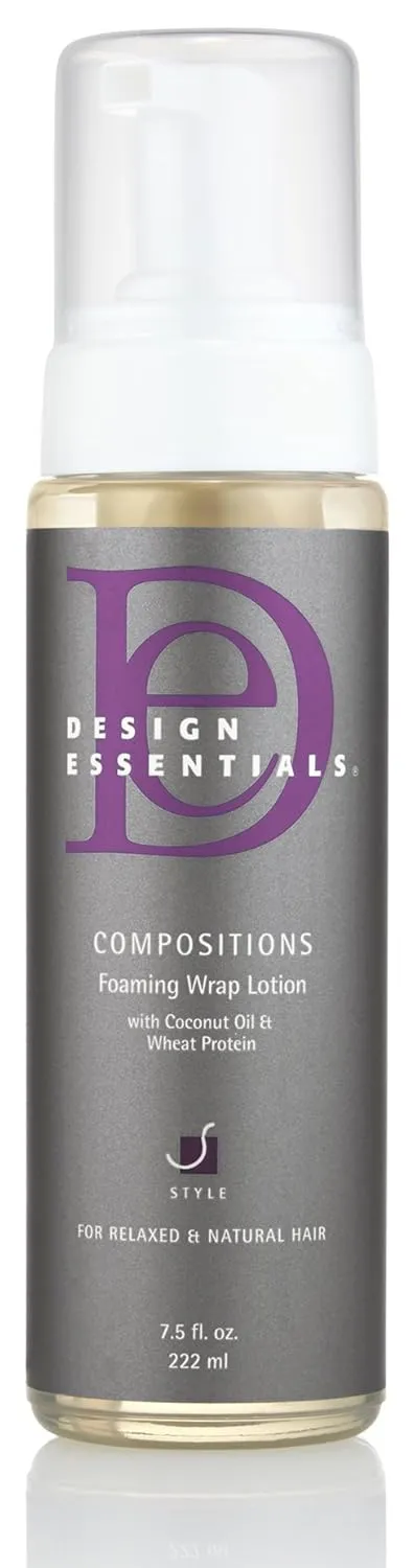 Design Essentials Compositions Foaming Wrap Lotion for Relaxed & Natural Hair, 7.5 Ounce