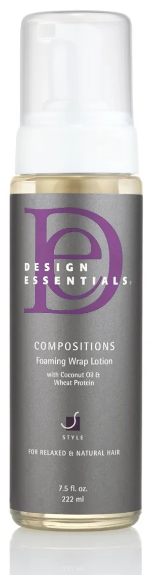 Design Essentials Compositions Foaming Wrap Lotion for Relaxed & Natural Hair, 7.5 Ounce