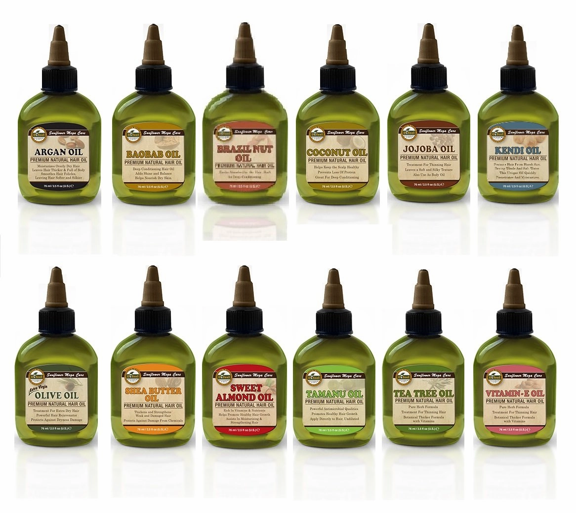 Difeel Premium Natural Hair Oil Collection Complete 12 Piece Essential Oil Set