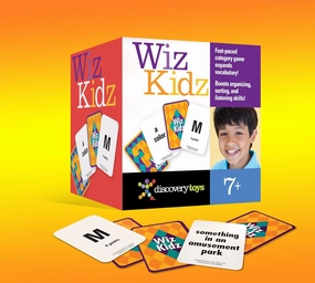 Discovery Toys WIZ Kidz Categories Family Card Game in Travel Box