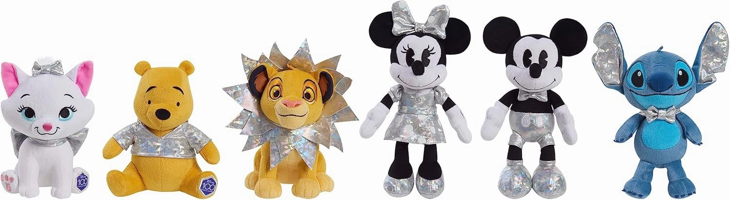 Disney100 Years of Wonder Mickey Mouse Small Plush Stuffed Animal, Kids Toys for Ages 2 Up by Just Play
