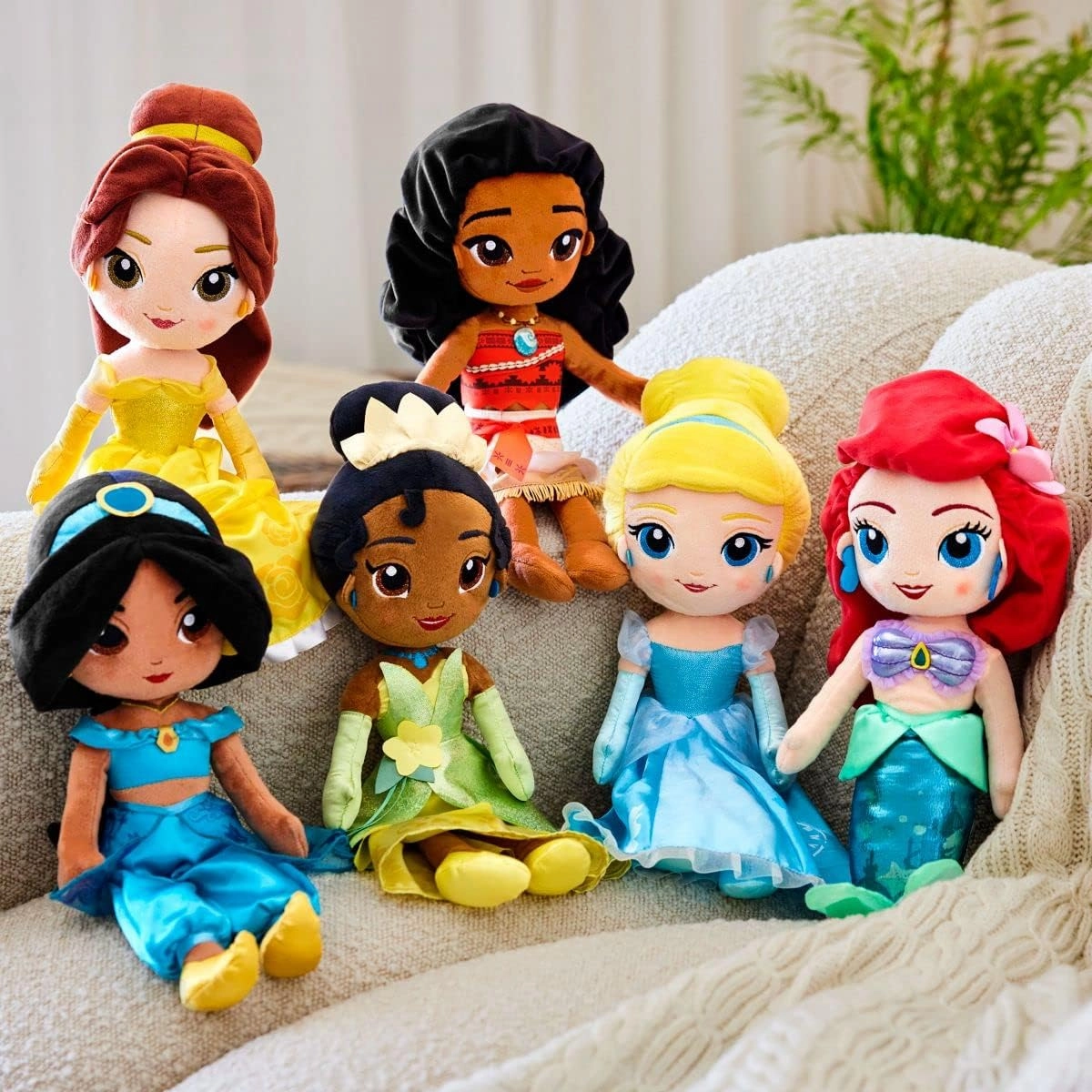 Disney Store Official Princess Plush Doll, Ariel from The Little Mermaid, Medium 14 Inches, Soft Plushy with Embroidered Features, Princess Toys for Girls, Disney Dolls, Stuffed Animals for Girls