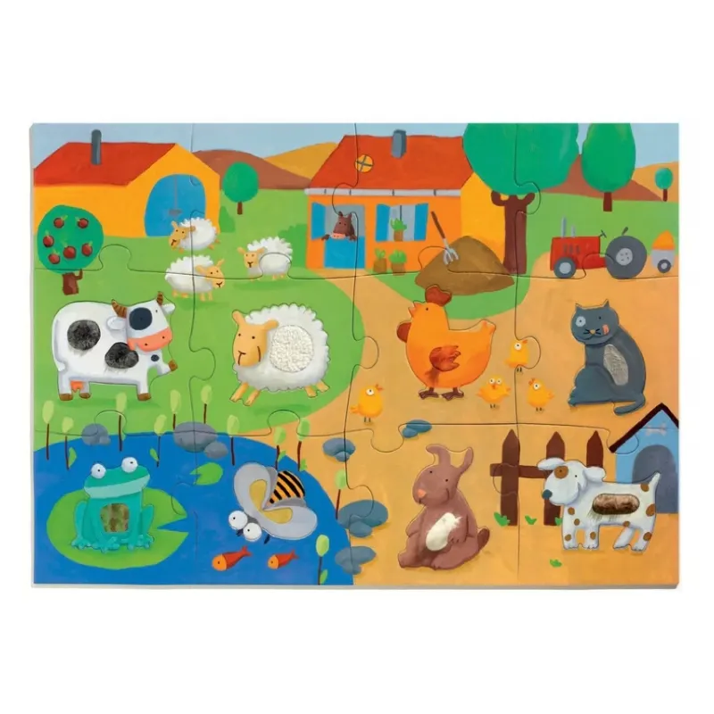 Djeco Puzzle - Tactile Farm 20 piece