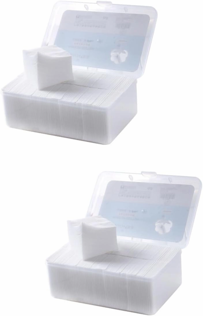 DOITOOL 2000pcs Makeup Pads for Women Thin Non-Woven Cosmetic Pads with Storage Box Skin-Friendly and Lightweight for Makeup Removal Daily Skin Care and More