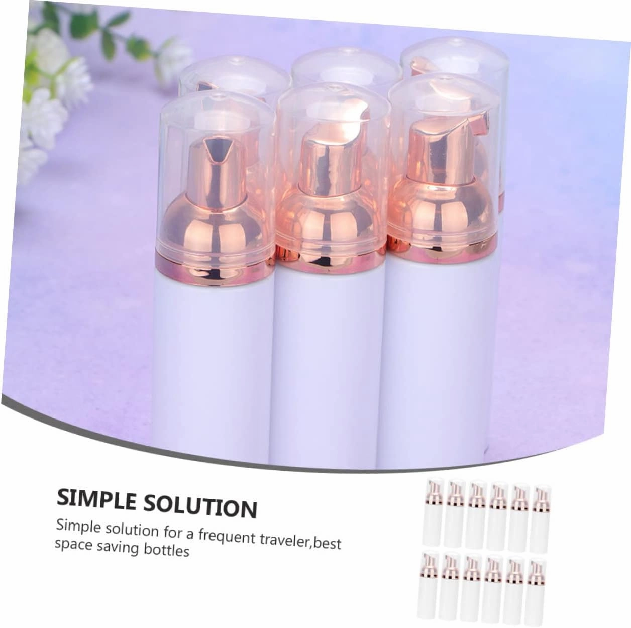DOITOOL 30ml PET Plastic Foaming Dispenser Bottles 12 Bottle for Facial Travel Size Easy to Fill
