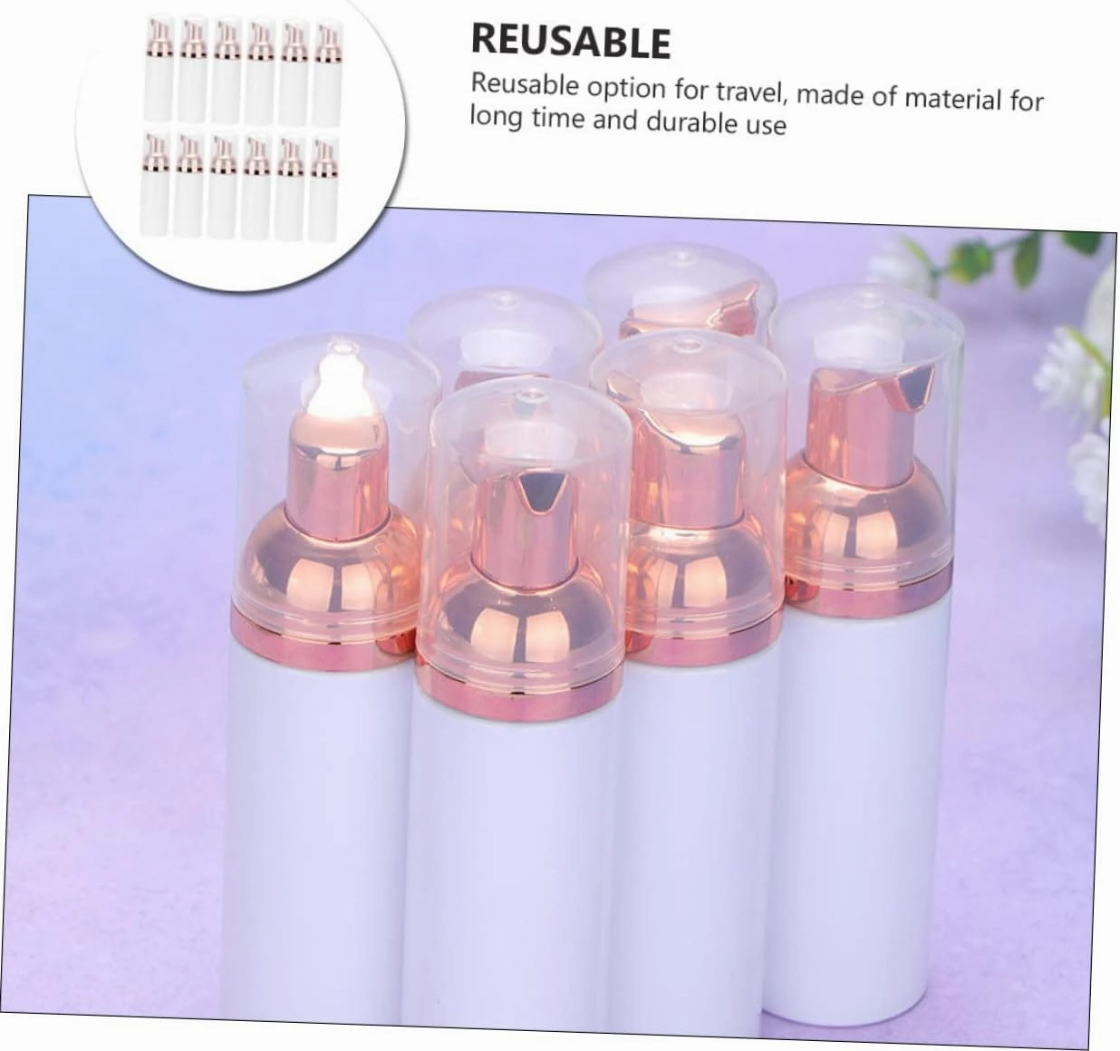 DOITOOL 30ml PET Plastic Foaming Dispenser Bottles 12 Bottle for Facial Travel Size Easy to Fill