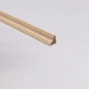 Dollhouse Corner Trim Molding, 1:12 Scale, Unfinished Wood, 0.2x12 inches, 10 Pieces