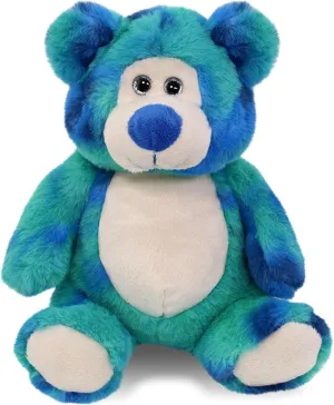 DolliBu Blue Tie-Dye Bear Plush - Super Soft Stuffed Animal, Cute Wild Animal Plush, Adorable Fluffy Stuffed Animal for Boys and Girls, Stuffed Animals Plush Gift for Babies, Kids, Adults - 9 Inches