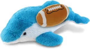 DolliBu Dolphin Stuffed Animal with Football Plush - Soft Huggable Dolphin, Adorable Playtime Dolphin Plush Toy, Cute Wildlife Gift, Personalized Plush Doll Animal Toy for Kids and Adults - 18 Inches