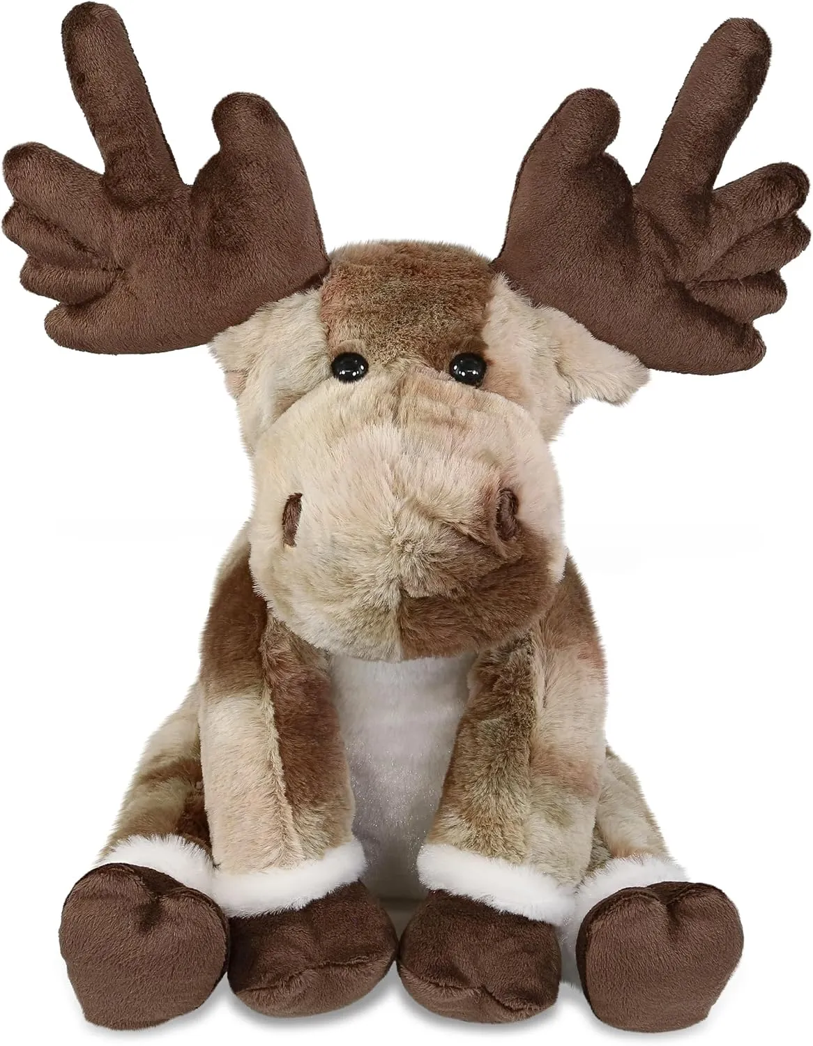DolliBu Forest Floppy Moose Stuffed Animal - Soft Huggable Moose Stuffed Toy, Adorable Playtime Wildlife Plush Toy, Cute Cuddle Gifts, Super Soft Plush Doll Animal Toy for Kids - 10.5 Inches
