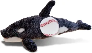 DolliBu Killer Whale Stuffed Animal with Baseball Plush - Soft Huggable Killer Whale, Adorable Playtime Plush Toy, Super Soft Plush Doll Animal Toy for Kids and Adults - 18 Inch