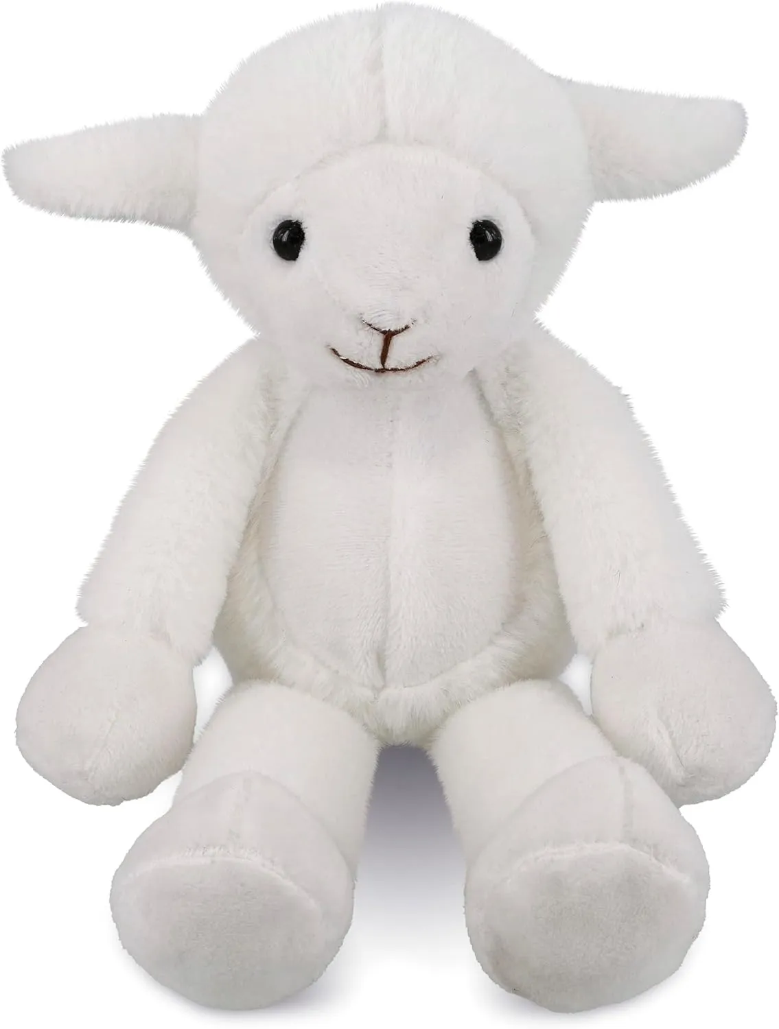 DolliBu Plush Lamb Stuffed Animal - Soft Huggable Long Leg Lamb, Adorable Playtime Plush Toy, Cute Farm Life Cuddle Gift for Kids and Adult - 10.5 Inches