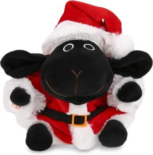 DolliBu Santa Black Nose Sheep Stuffed Animal Plush Toy - Super Soft Plush Animal Dress Up with Red Santa Claus Outfit, Cute Farm Life Perfect with Name Personalization - 6 Inches