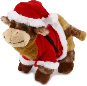 DolliBu Santa Camel Stuffed Animal Plush Toy - Super Soft Camel Plush Dress Up with Red Santa Claus Outfit, Cute Wildlife Gift, Perfect Holiday with Name Personalization - 10 Inches